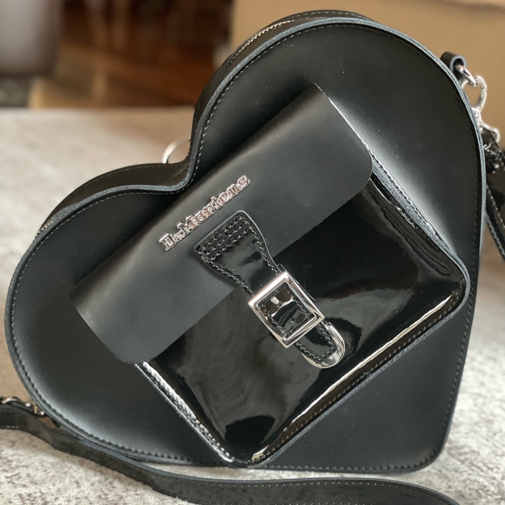 Black Heart-Shaped Bag by Doc Martens